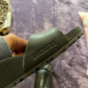 Black rubber Madrid Birkenstocks